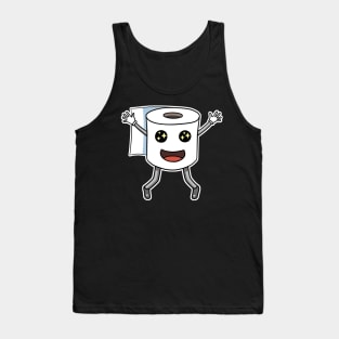 Kawaii Face Toilet Paper Roll Tank Top